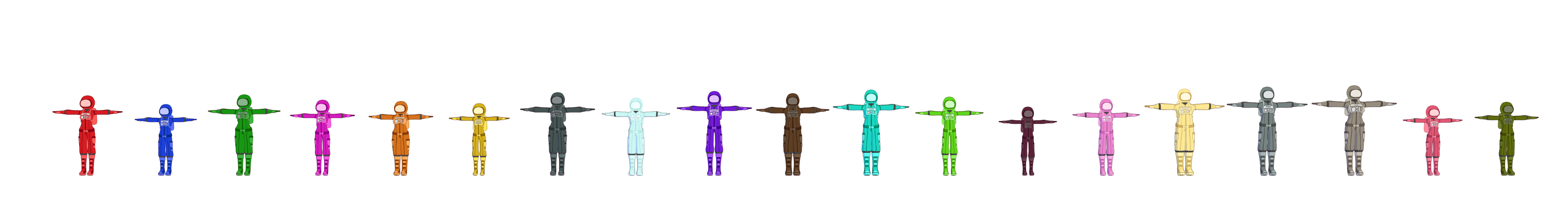 We Are X Crew (WAXC) 3D Models Lineup